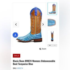 Macie Bean Cowgirl Boots - Sz 8